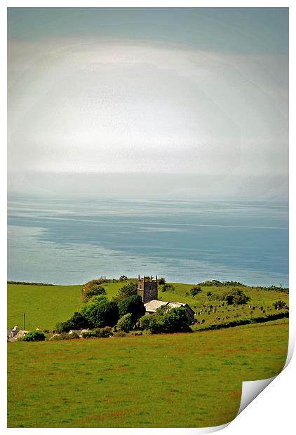 Countisbury Church  Print by graham young