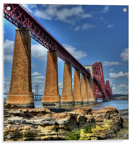 The Forth Bridge, South Queensferry, Scotland.  Acrylic by ALBA PHOTOGRAPHY