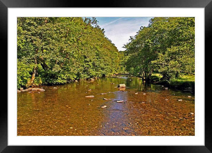  The River Barle at Tarr Steps Framed Mounted Print by graham young