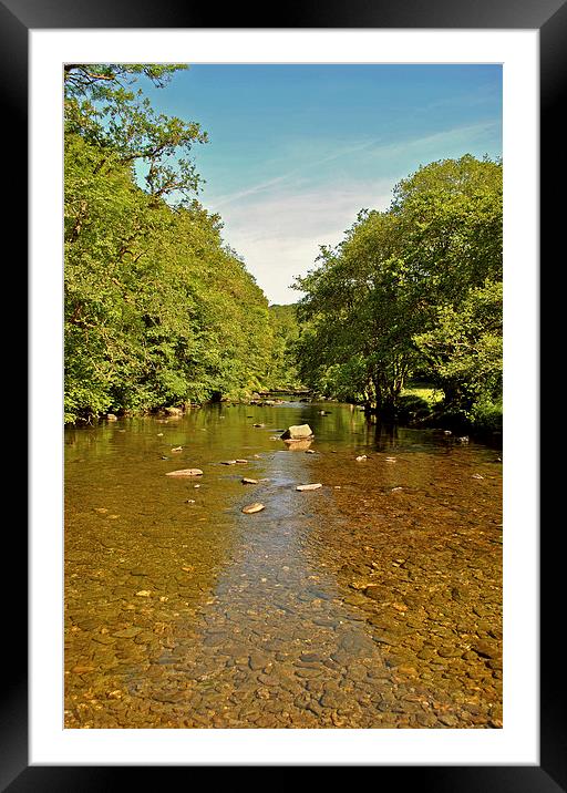 The River Barle at Tarr Step  Framed Mounted Print by graham young