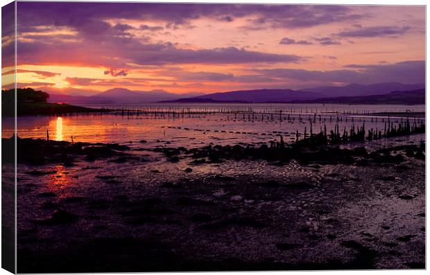  Sunset on the clyde  Canvas Print by Kenny McCormick