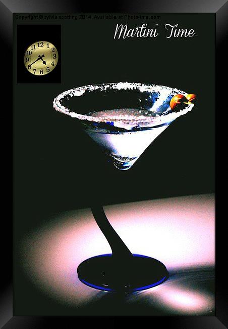  Time for martini Framed Print by sylvia scotting