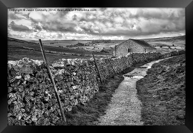  Mlaham Barn Mono Framed Print by Jason Connolly