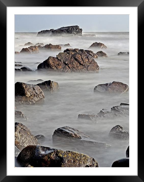  North Sea Rocks Framed Mounted Print by Eric Watson