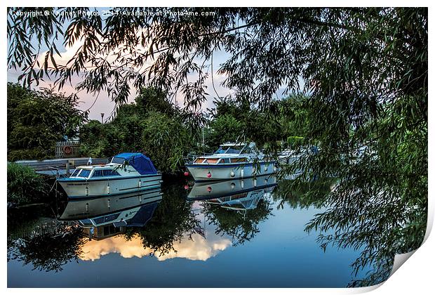  Grove ferry sunset Print by Thanet Photos