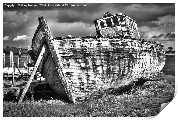  The Good Hope Wooden Boat Print by Gary Kenyon