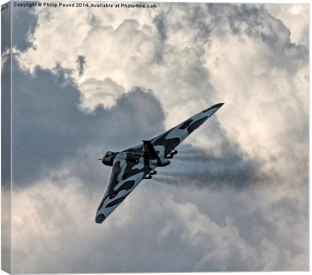  Avro Vulcan Bomber in Flight Canvas Print by Philip Pound