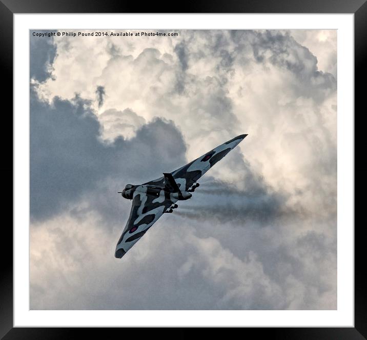  Avro Vulcan Bomber in Flight Framed Mounted Print by Philip Pound