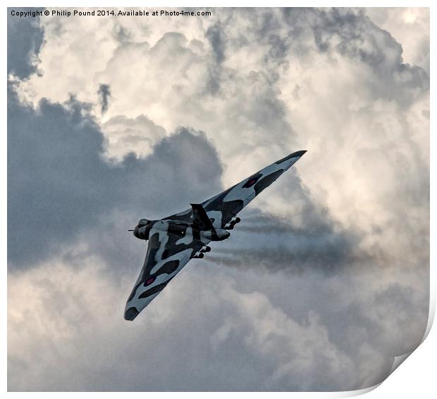  Avro Vulcan Bomber in Flight Print by Philip Pound