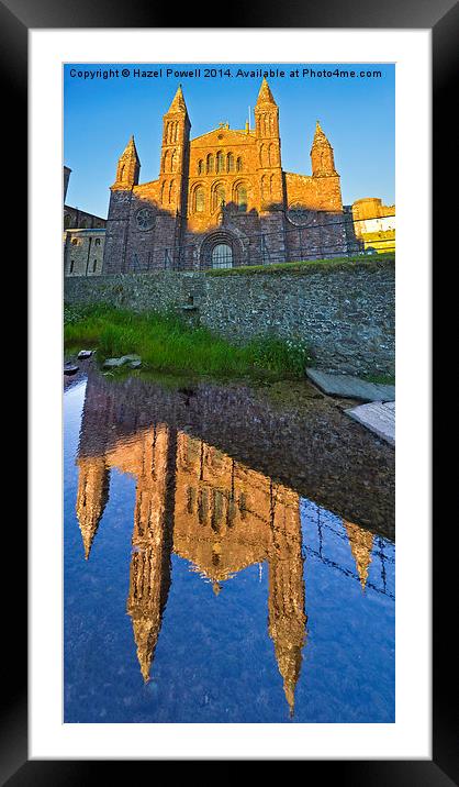  St Davids Cathedral Reflections Framed Mounted Print by Hazel Powell