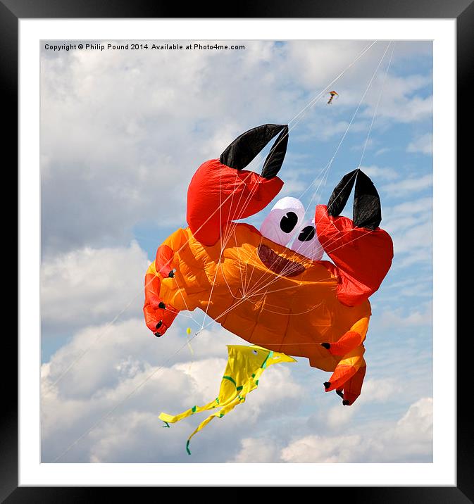 Crab Giant Kite in the Sky at the Blackheath Kite Framed Mounted Print by Philip Pound