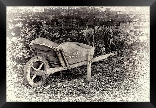  Old wooden wheelbarrow  Framed Print by Thanet Photos