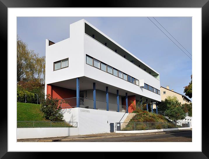  Weissenhof settlement Le Corbusier building Stutt Framed Mounted Print by Matthias Hauser