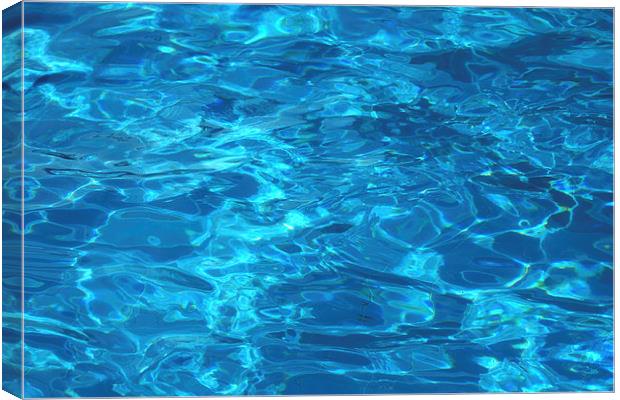  Pool - blue water surface Canvas Print by Matthias Hauser