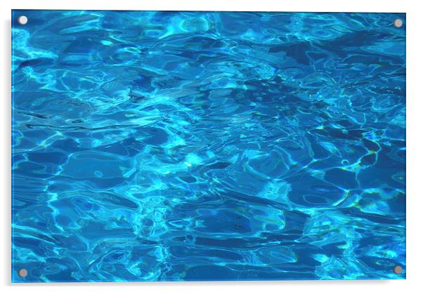  Pool - blue water surface Acrylic by Matthias Hauser