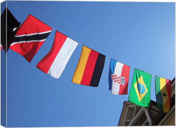  Flags of different countries Canvas Print by Matthias Hauser