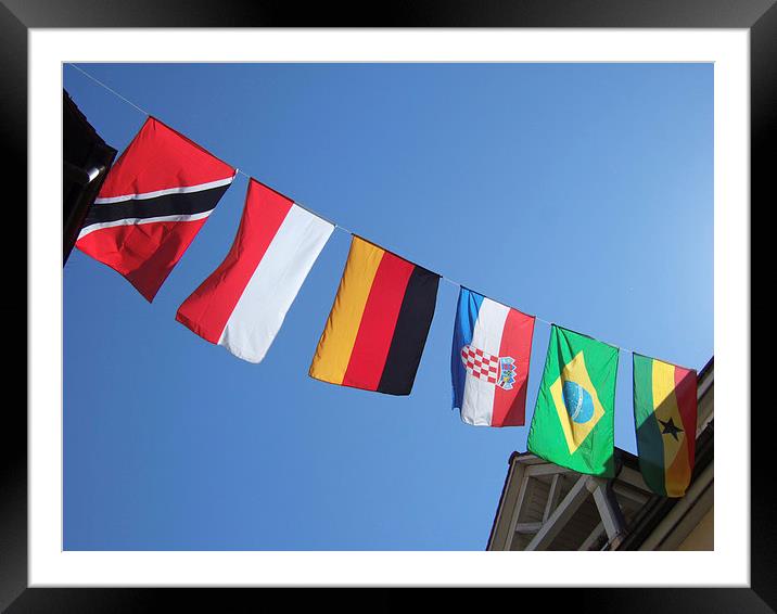  Flags of different countries Framed Mounted Print by Matthias Hauser