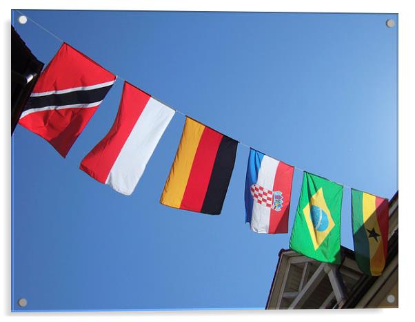  Flags of different countries Acrylic by Matthias Hauser