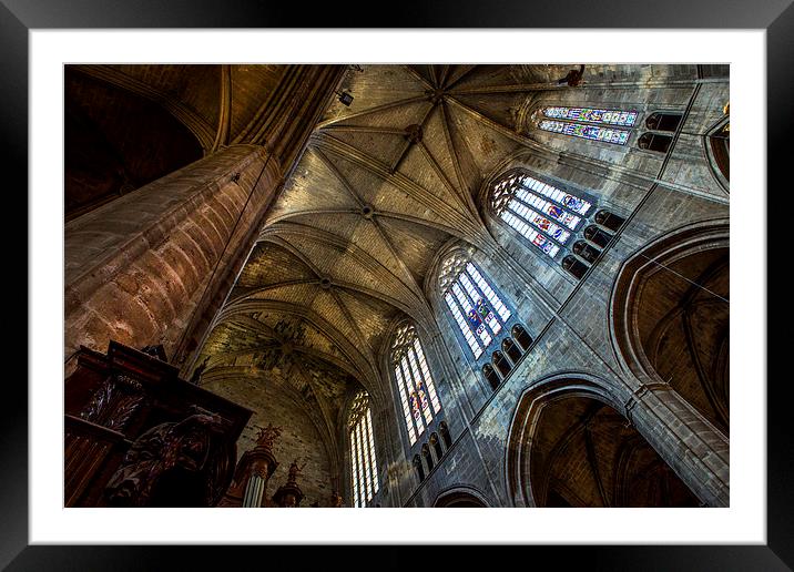  Narbonne Cathedral Framed Mounted Print by David Hare