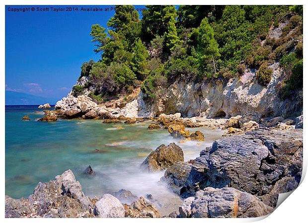  KECHRIA BEACH, SKIATHOS, GREECE Print by Scott Taylor