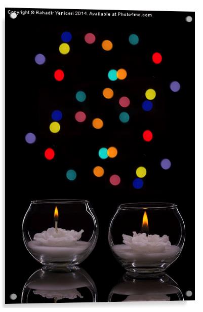  Candles  Acrylic by Bahadir Yeniceri
