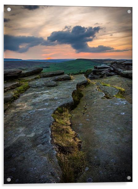  Stanage Afterglow Acrylic by Laura Kenny