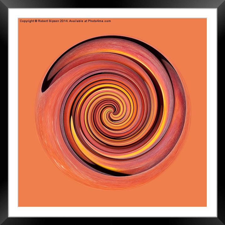  Peachy twirl Framed Mounted Print by Robert Gipson