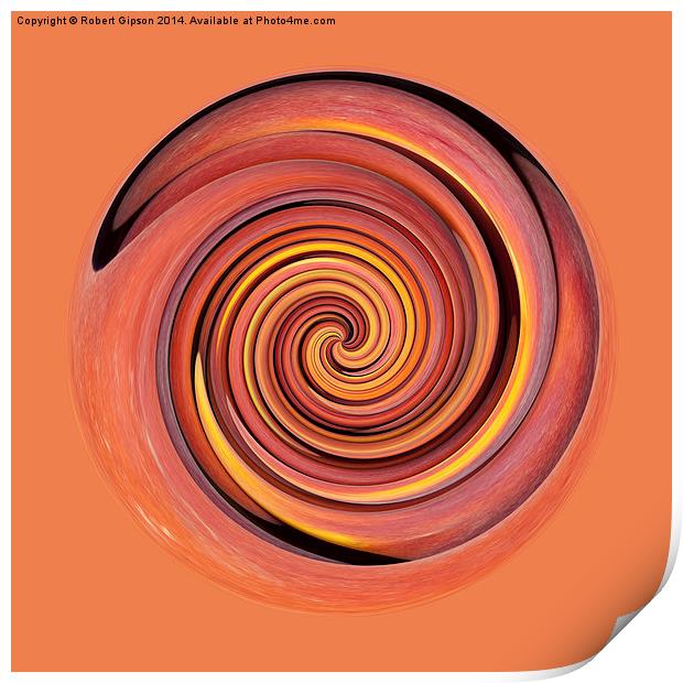  Peachy twirl Print by Robert Gipson