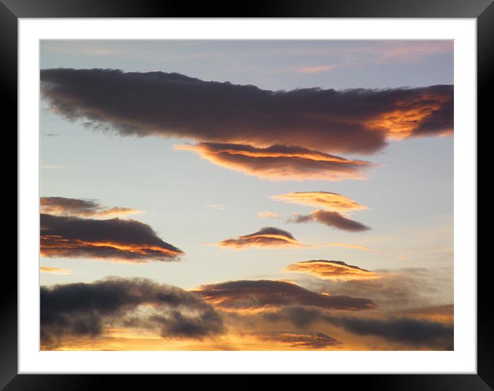 evening sky Framed Mounted Print by malcolm maclean