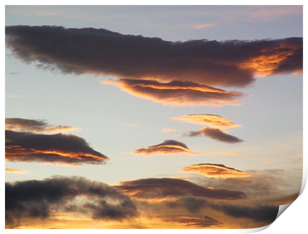 evening sky Print by malcolm maclean