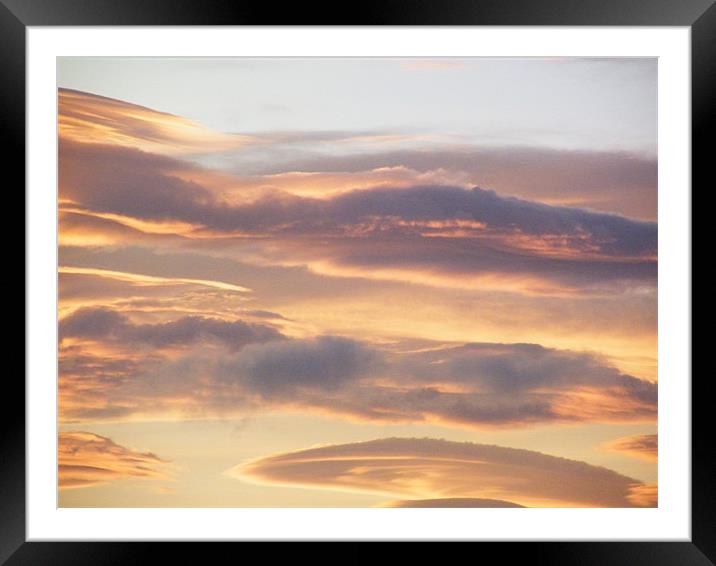 evening sky 2 Framed Mounted Print by malcolm maclean