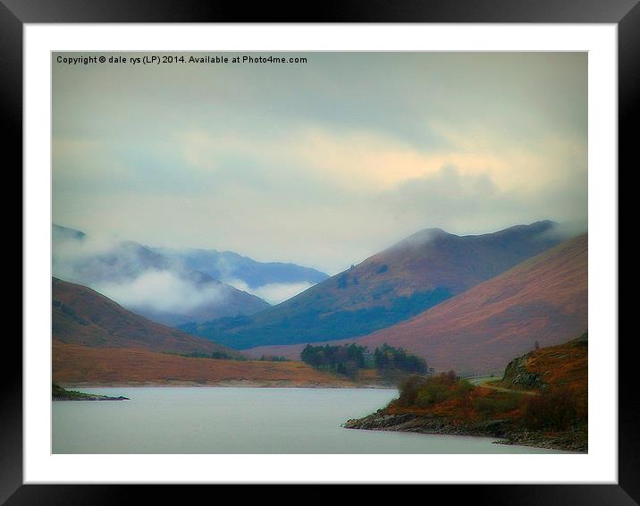  highland mist Framed Mounted Print by dale rys (LP)