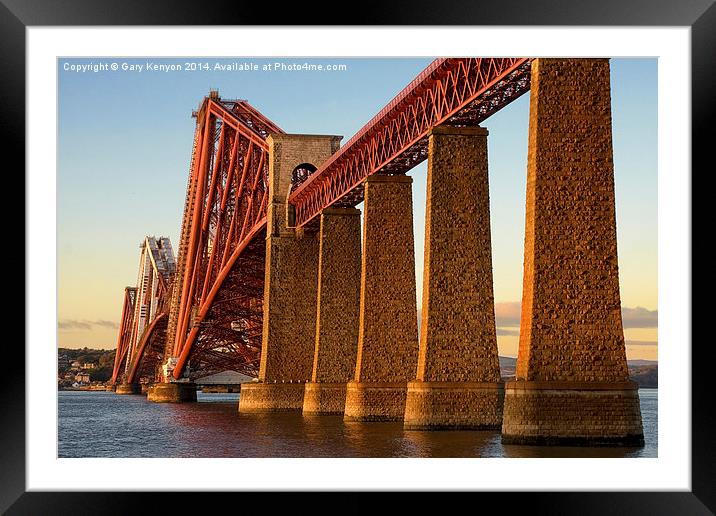  The Forth Rail Bridge At Sunset Framed Mounted Print by Gary Kenyon