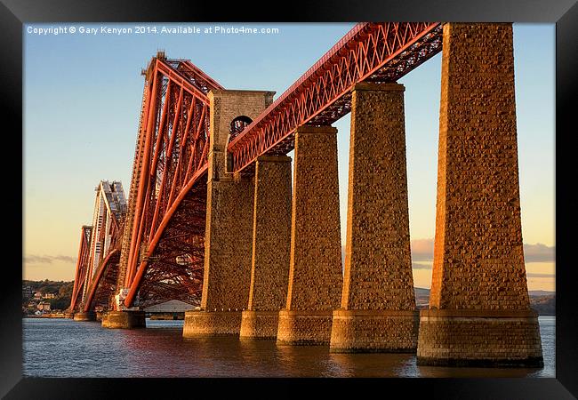  The Forth Rail Bridge At Sunset Framed Print by Gary Kenyon