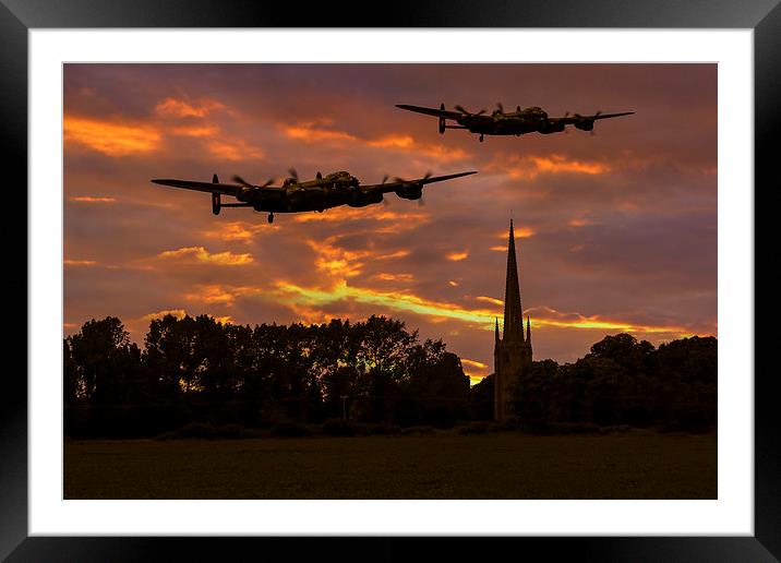 Lancs over Lincolnshire Framed Mounted Print by Oxon Images