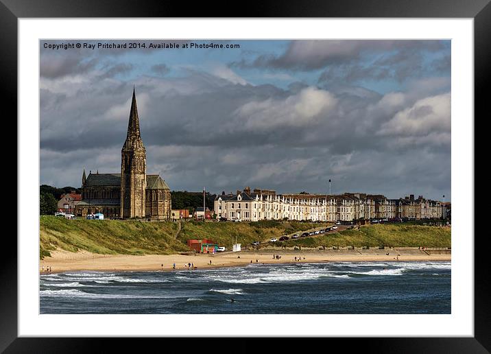 View of Cullercoats Framed Mounted Print by Ray Pritchard