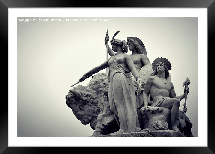 Statues At The Albert Memorial Framed Mounted Print by Gabriela Olteanu