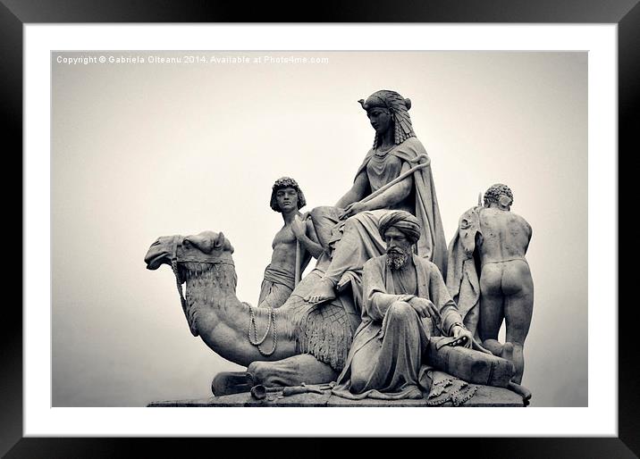  Statues At The Albert Memorial Framed Mounted Print by Gabriela Olteanu