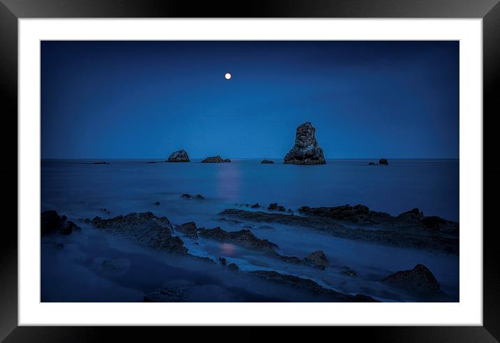 Mupe Bay Moon Framed Mounted Print by Ashley Chaplin