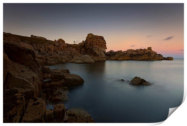 Penninis Head Light House Sunset Print by Ashley Chaplin