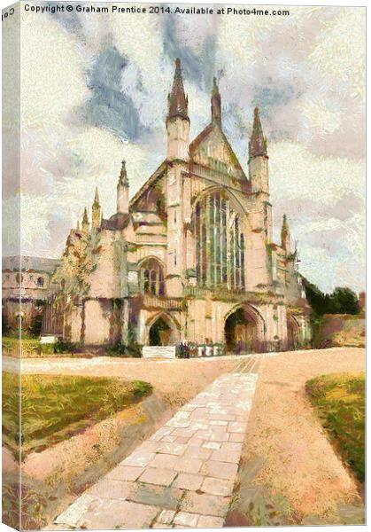  Winchester Cathedral Canvas Print by Graham Prentice