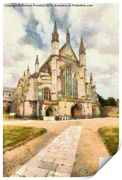  Winchester Cathedral Print by Graham Prentice