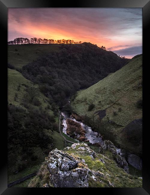  Wolfescote Dale Sunrise Framed Print by John Cropper