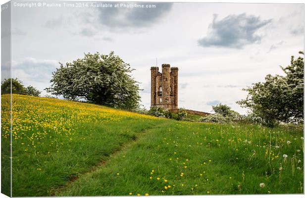  Broadway Tower, Worcestershire,UK Canvas Print by Pauline Tims