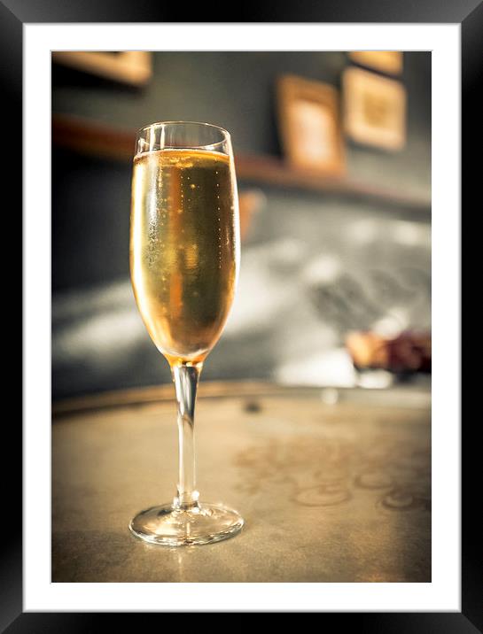 A Touch of Class Champagne Framed Mounted Print by Peta Thames