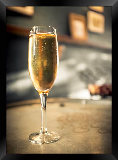A Touch of Class Champagne Framed Print by Peta Thames