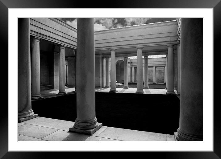  Cemetery Pillars Framed Mounted Print by David Hare