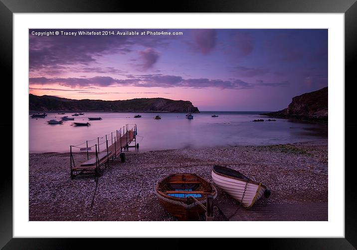 Sunrise at Lulworth Cove Framed Mounted Print by Tracey Whitefoot