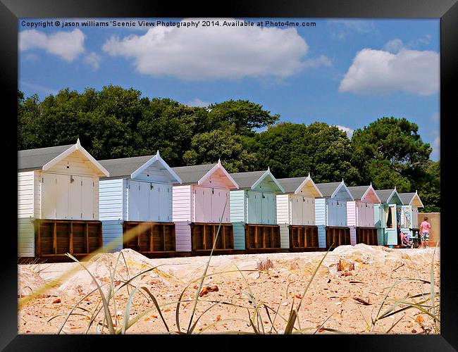  Beautiful Beach Huts  (Full Size) Framed Print by Jason Williams
