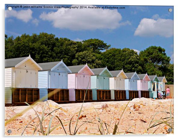  Beautiful Beach Huts  (Full Size) Acrylic by Jason Williams